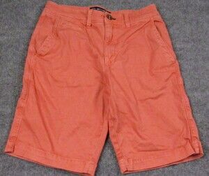 American Eagle Shorts Men 28x10 Salmon Coral Chino Slim Active Flex Flap Pockets
